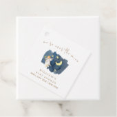 Simple Angel Moon Star Baby shower Bedankjes Labels (In situ)