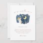 Simple Angel Moon Star Baby shower Bedankkaart (Voorkant)