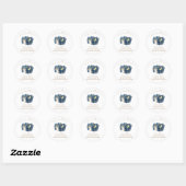 Simple Angel Moon Star Baby shower Ronde Sticker (Vel)