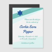 Simple Angles Magnetic Save the Date Kaart (Voorkant / Achterkant)