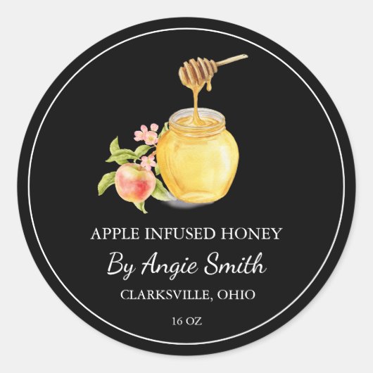 Simple Apple Infused Honey Label (Voorkant)