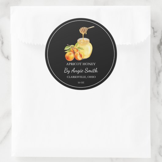 Simple Apricot Infused Honey Label (Tas)