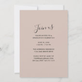 Simple Arch Dusty Roos Photo Graduparty Kaart (Achterkant)