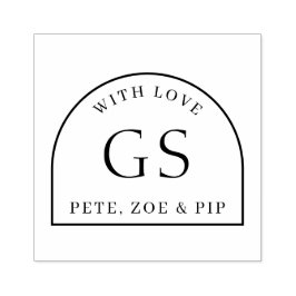 Simple Arch Monogram Gift Rubber Stempel