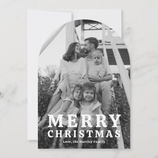 Simple Arch Photo Christmas Cards Feestdagenkaart (Voorkant)