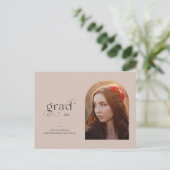 Simple Arch Photo Faded Blush Afstuderen Briefkaart (Staand voorkant)