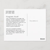 Simple Arch Photo Faded Blush Afstuderen Briefkaart (Achterkant)