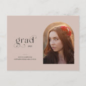 Simple Arch Photo Faded Blush Afstuderen Briefkaart (Voorkant)