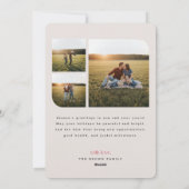 Simple Arch Photo Family Name Christmas Wishes Feestdagenkaart (Achterkant)