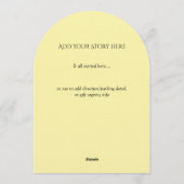 Simple Arched Die-Cut Yellow Floral Wedding Kaart (Achterkant)