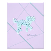 Simple art of poodle‘s silhouette foto afdruk (Voorkant)