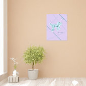 Simple art of poodle‘s silhouette foto afdruk