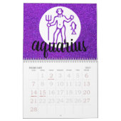 Simple Astrology Zodiac Glitter Birthstone Chart Kalender (Feb 2027)