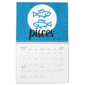 Simple Astrology Zodiac Glitter Birthstone Chart Kalender (Mar 2027)