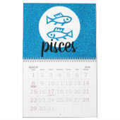 Simple Astrology Zodiac Glitter Birthstone Chart Kalender (Mar 2026)