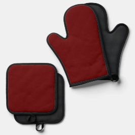 Simple Authority® Donkerrood Ovenwant & Pannenlap Set