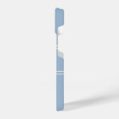 Simple Baby Blue en White Monogramed iPhone Hoesje (Linkerkant)