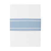 Simple Baby Blue en White Uitnodigingen Wikkel (Achterkant Voorbeeld)