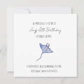 Simple Baby Boy Ocean Birthday Manta Ray Kaart (Voorkant)