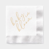Simple Baby in Bloom Shower Script Foil Napkins Folie Servetten (Voorkant)