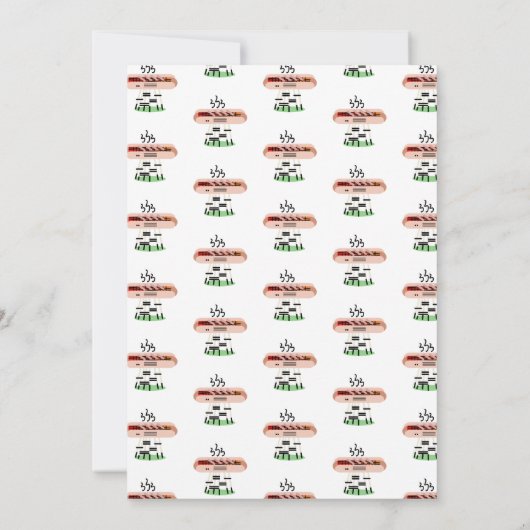 Simple Baby shower BBQ Baby Q Kabobs Kaart (Achterkant)