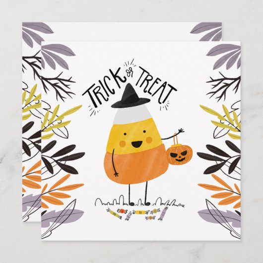 Simple Baby shower Halloween Party | Uitnodiging (Voorkant / Achterkant)