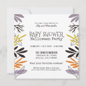 Simple Baby shower Halloween Party | Uitnodiging (Achterkant)