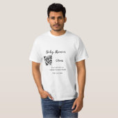 Simple baby shower website QR add name det T-shirt (Voorkant volledig)