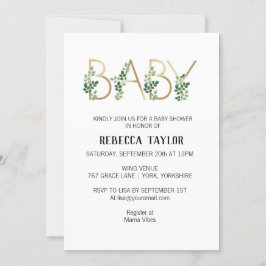 Simple Baby Slogan Baby shower Kaart