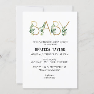 Simple Baby Slogan Baby shower Kaart