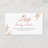 Simple Baby Swan brengt een Baby shower van een bo Informatiekaartje (Voorkant)
