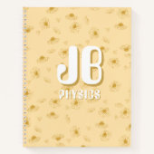 Simple baby yellow Notebook with initials  Notitieboek (Voorkant)