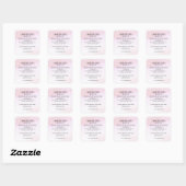 Simple Bakery Ingredient Label Pink Watercolor (Vel)