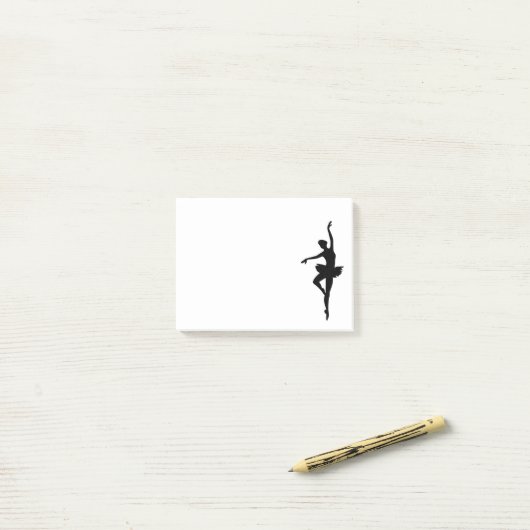 Simple Ballerina Silhouette Post-it® Notes (Op bureau)