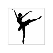 Simple Ballerina Silhouette Rubberstempel (Afrduk)