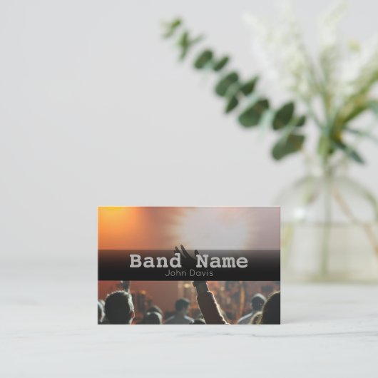 Simple Band Name Visitekaartje (Staand voorkant)