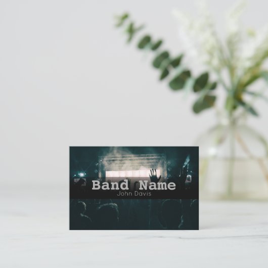 Simple Band Name Visitekaartje (Staand voorkant)