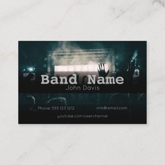 Simple Band Name Visitekaartje (Achterkant)