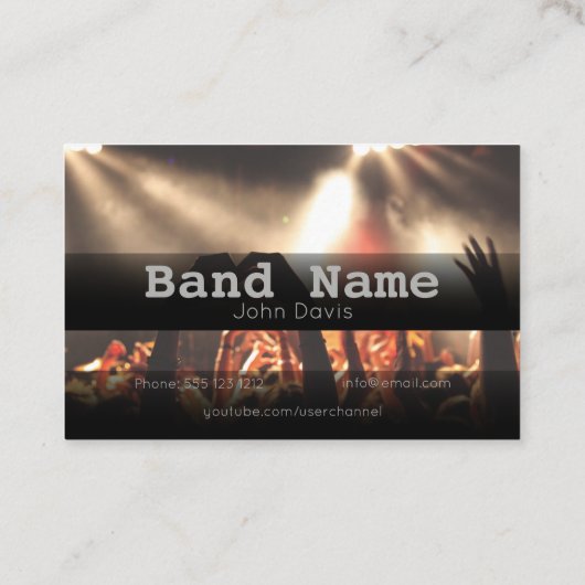 Simple Band Name Visitekaartje (Achterkant)