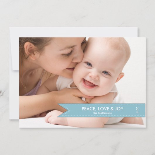 Simple Banner Photo Holiday Kaart (Voorkant)