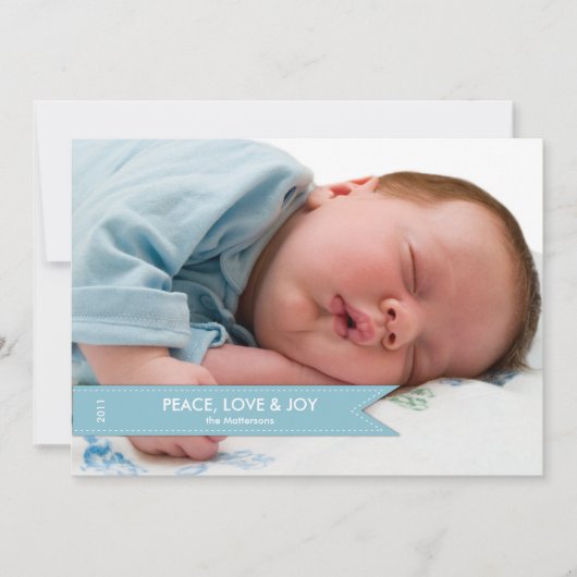 Simple Banner Photo Holiday Kaart (Voorkant)