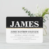 SIMPLE BAR MITZVAH moderne joodse ster zwart wit Kaart (Staand voorkant)