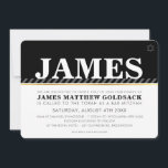 SIMPLE BAR MITZVAH moderne joodse ster zwart wit Kaart<br><div class="desc">door kat massard >>> WWW.SIMPLYSWEETPAPERIE.COM << Een trendy, eenvoudig ontwerp voor de BAR MITZVAH INVITATIONS van uw kind. Wow je vrienden en familie met dit kleine aantal; DSetup als een sjabloon het is eenvoudig voor u om uw eigen gegevens toe te voegen, uw foto toe te voegen of op de...</div>