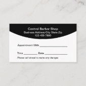Simple Barber Shop Appointment Cards Afsprakenkaartje (Voorkant)