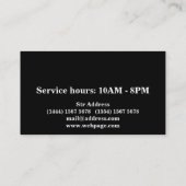 Simple Barber Shop Visitekaartje (Achterkant)