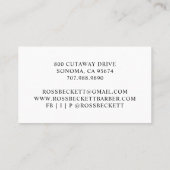 Simple Barber Visitekaartje (Achterkant)