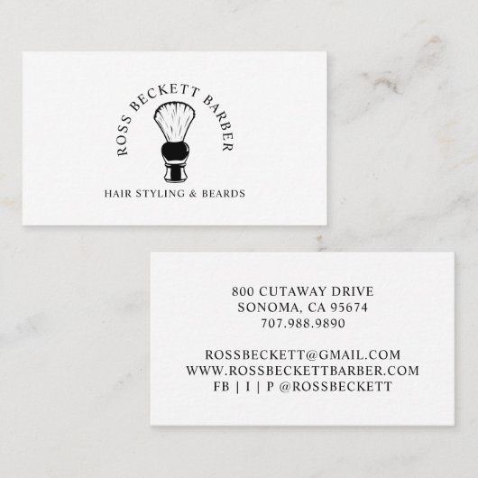 Simple Barber Visitekaartje (Voorkant / Achterkant)