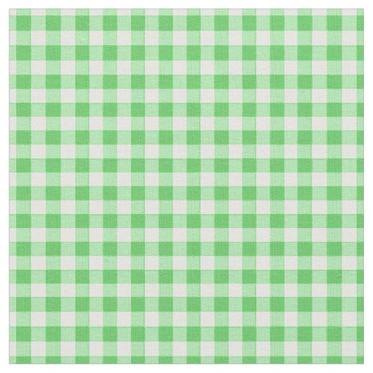 Simple Basic Green Gingham Stof (Close Up)