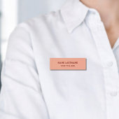 Simple Basic Minimal Blush Pink Modern Title Name  Naambadge