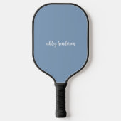 Simple Basic Pastel Blue Monogram voor dames Pickleball Paddle (Voorkant)